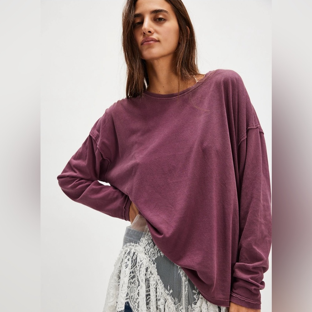 Free People We The Free Nina Long-Sleeve Tee NWOT
